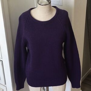 Vintage L.L. Bean S Deep Purple Wool Sweater